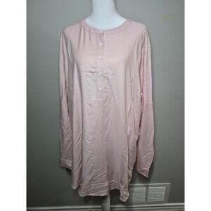 NWT Amazon Essentials Womens Tunic Top XXL Striped Pink White Minimalist Cruise